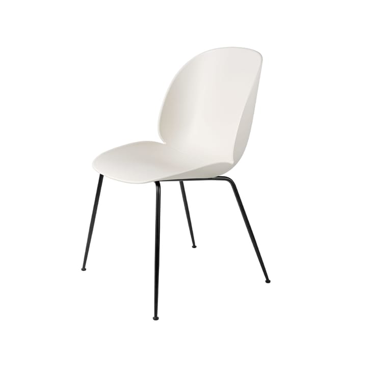 Chaise Beetle - alabaster white, structure en acier noir - GUBI