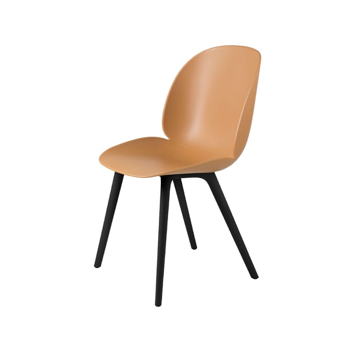 Chaise Beetle Plastic - amber brown, pieds noirs - GUBI