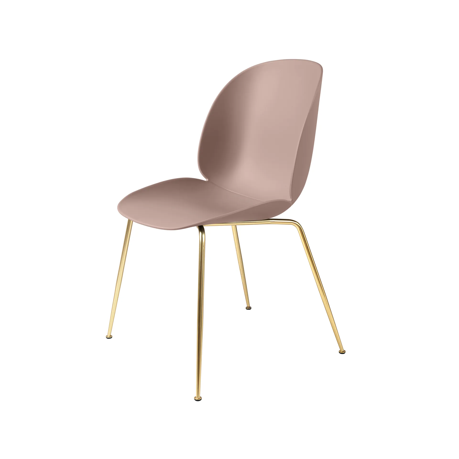 Chaise Beetle, Rose bonbon, support en laiton GUBI