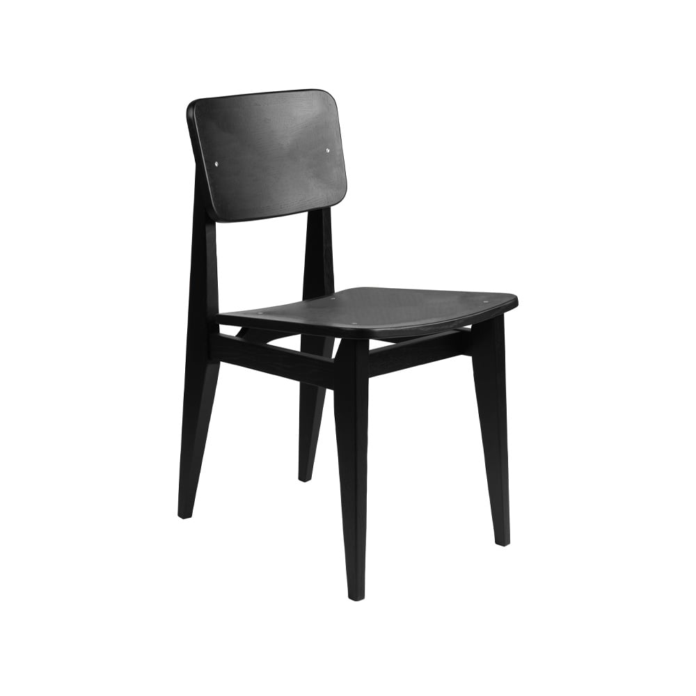 GUBI Chaise C-Chair black stained oak | Design Scandinave | Chaises | Noir