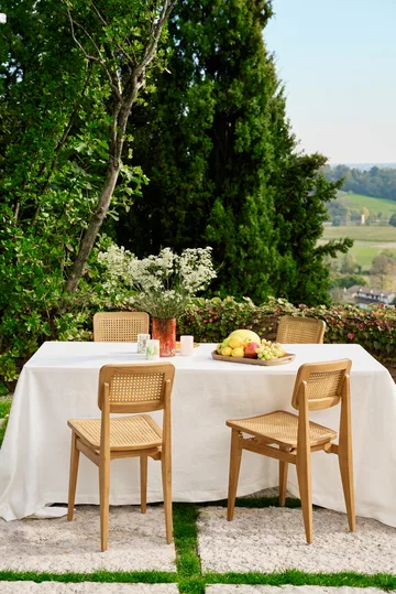 Chaise C-chair Outdoor - All french cane teck naturel - GUBI