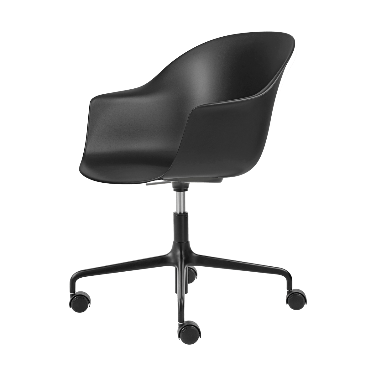 GUBI Chaise de bureau Bat Meeting Chair Black-black
