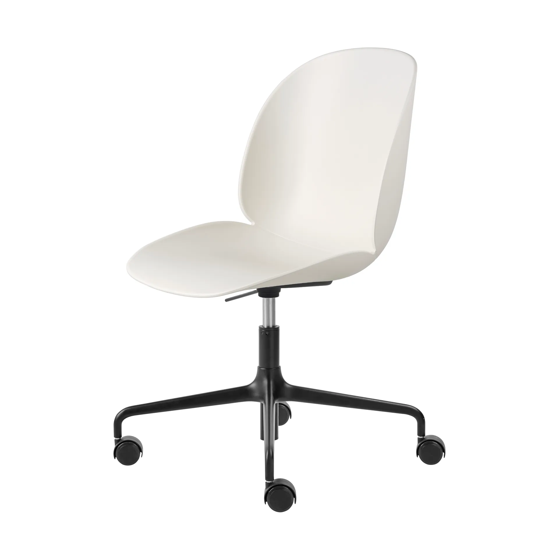 Chaise de bureau Beetle Meeting Chair, Alabaster white-black GUBI