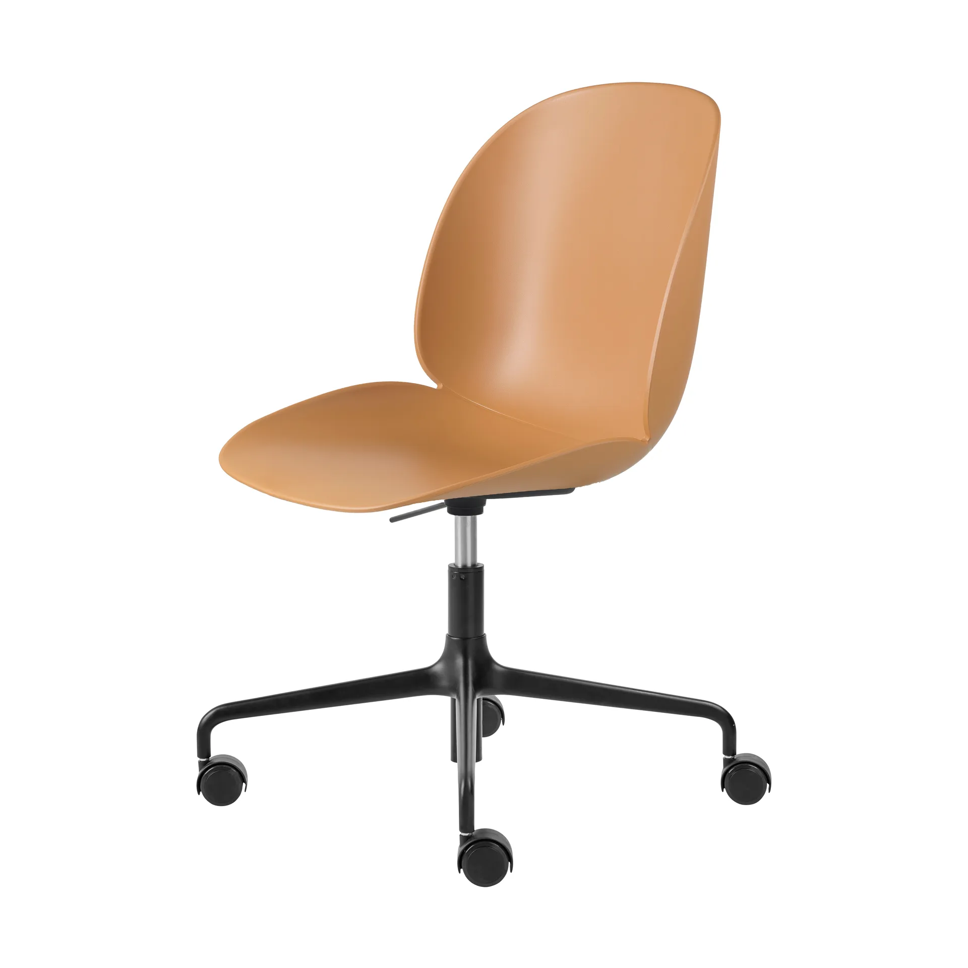 Chaise de bureau Beetle Meeting Chair, Amber brown-black GUBI