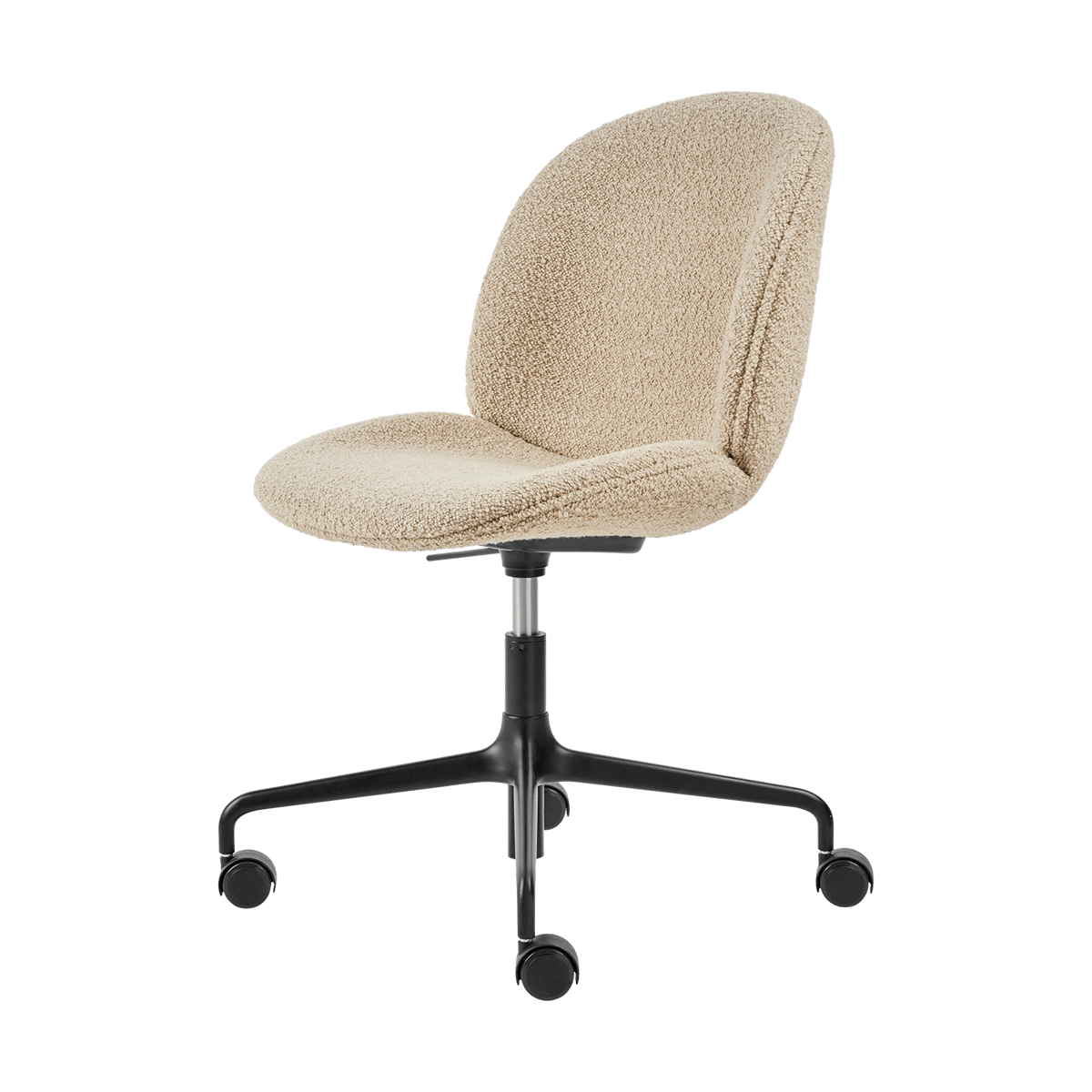 GUBI Chaise de bureau rembourée Beetle Meeting Chair Karakorum dedar 003-supports noirs