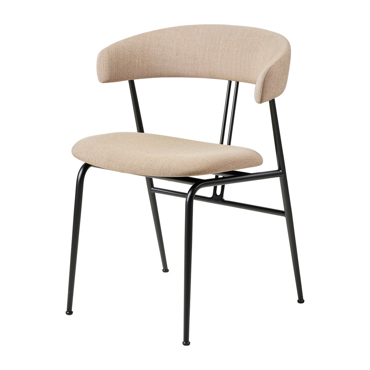 GUBI Chaise Violin Remix 3 n° 233-matt black | Design Scandinave | Chaises | Marron