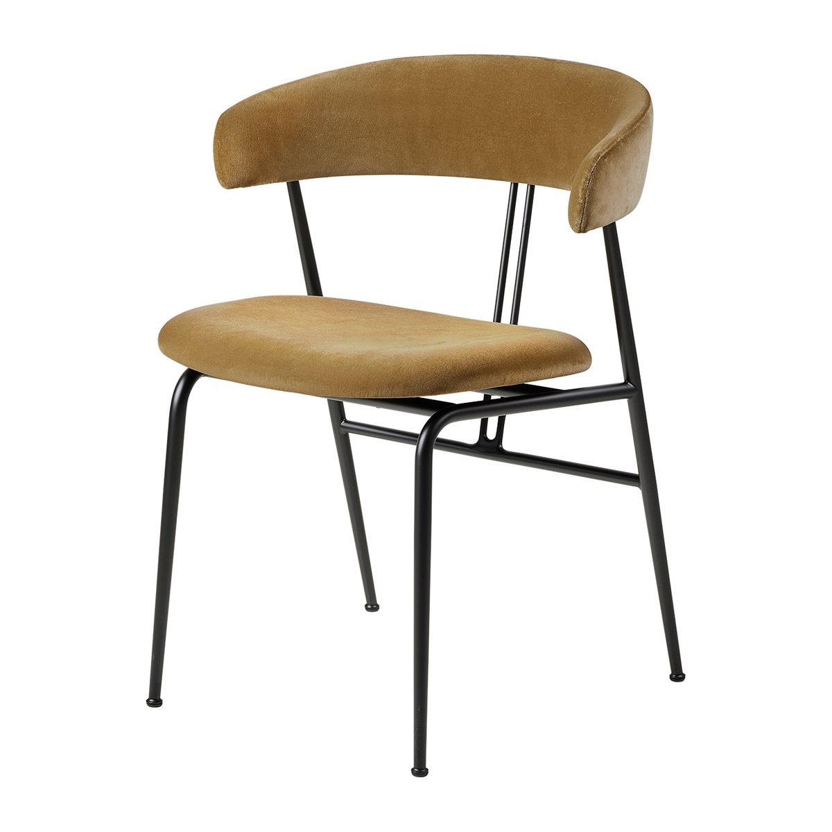 GUBI Chaise Violin Velvet 294 grey green-black | Design Scandinave | Chaises | Marron