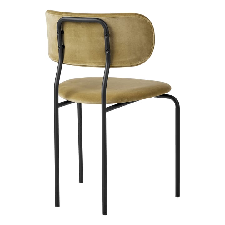Coco dining chair fully upholstered - Velvet 294 grey green-black - GUBI