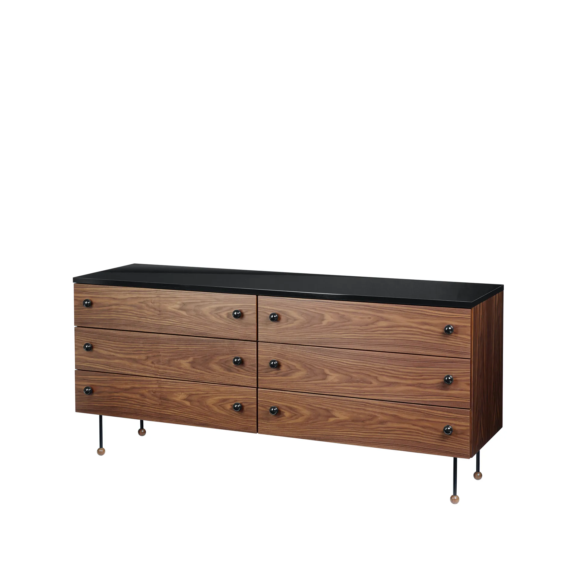 Commode 62 Dresser, american walnut, 6 tiroirs GUBI