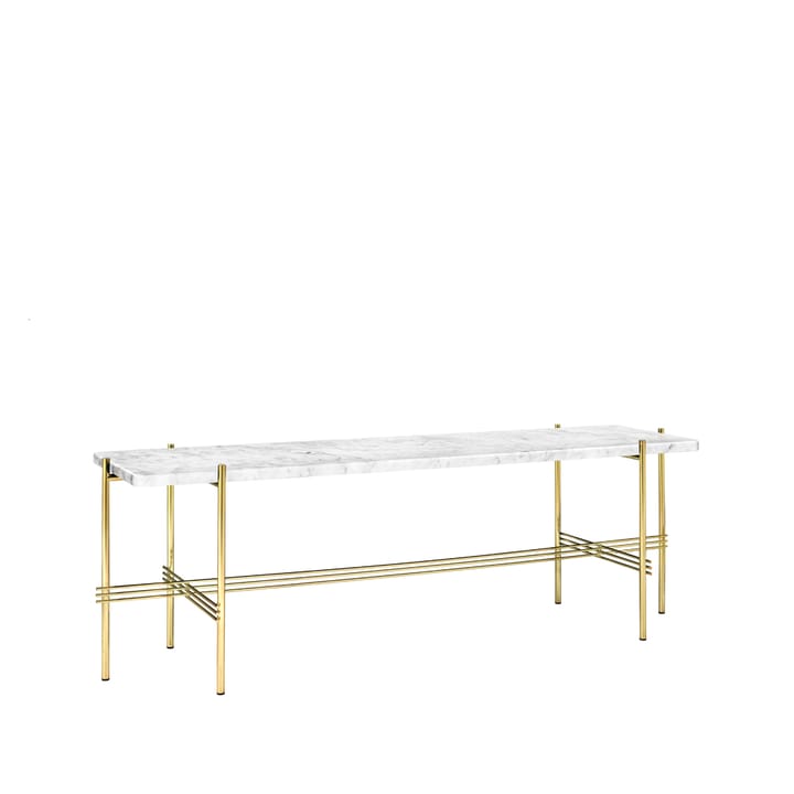 Desserte TS Console 1 - marbre blanc, structure en laiton - GUBI