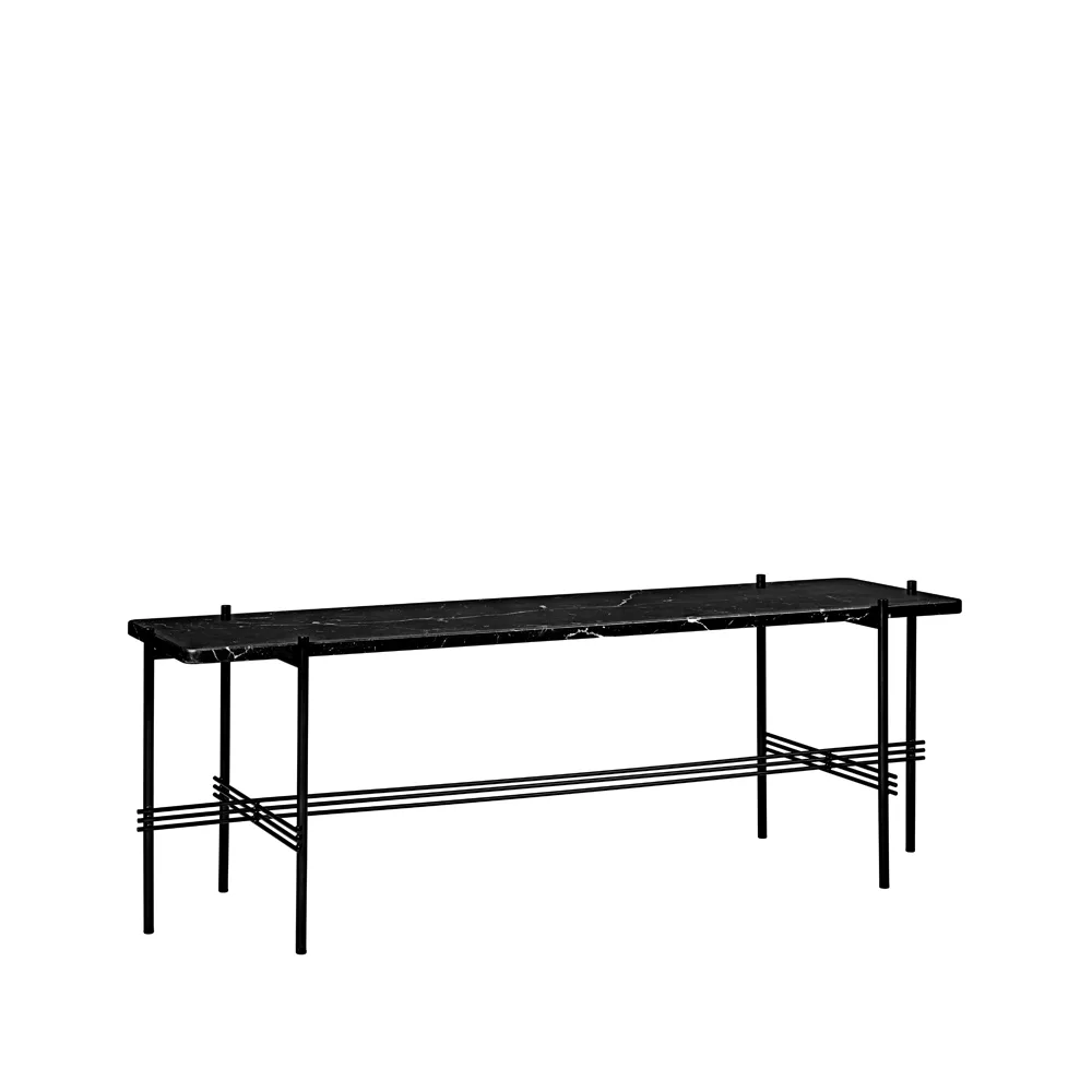 Desserte TS Console 1, marbre noir, structure noire GUBI