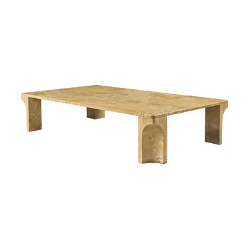Doric table basse - Honey Amber marbre, 140x80 cm - GUBI