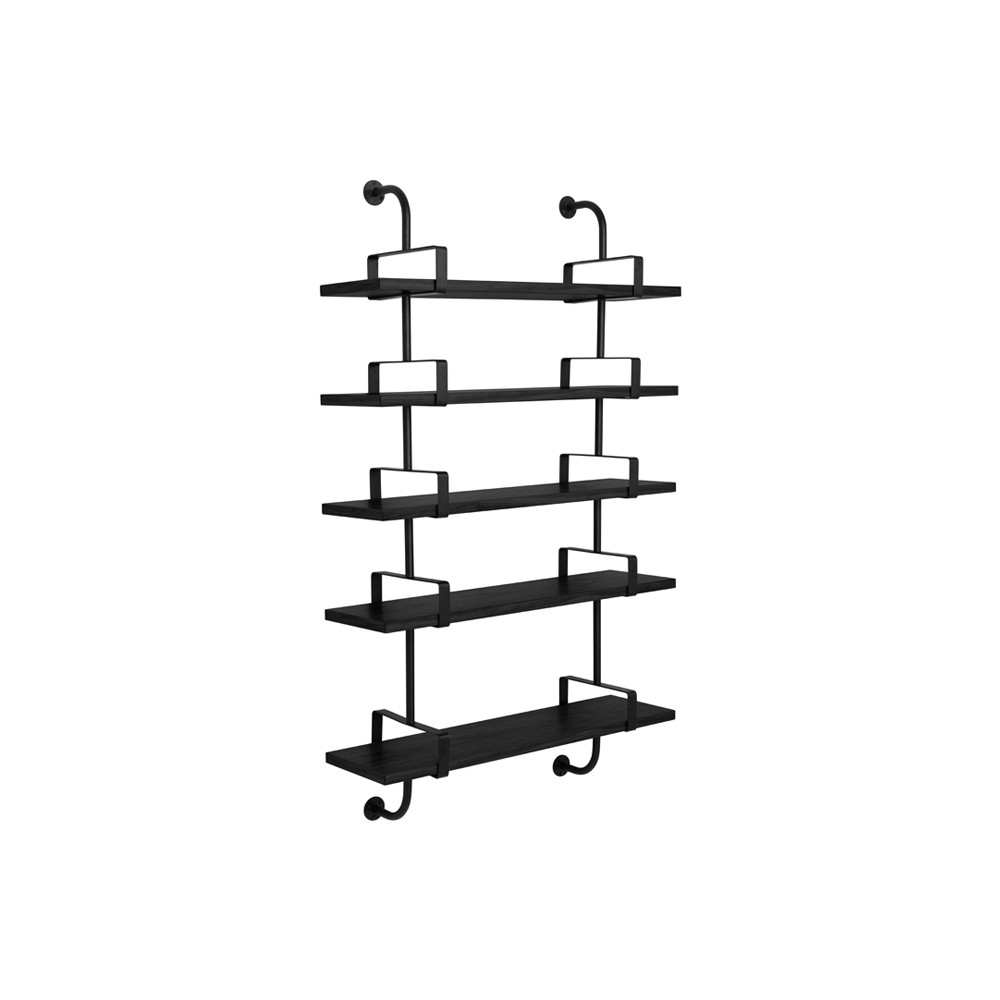 GUBI Étagère murale Demon 5 niveaux black stained ash, 95 cm