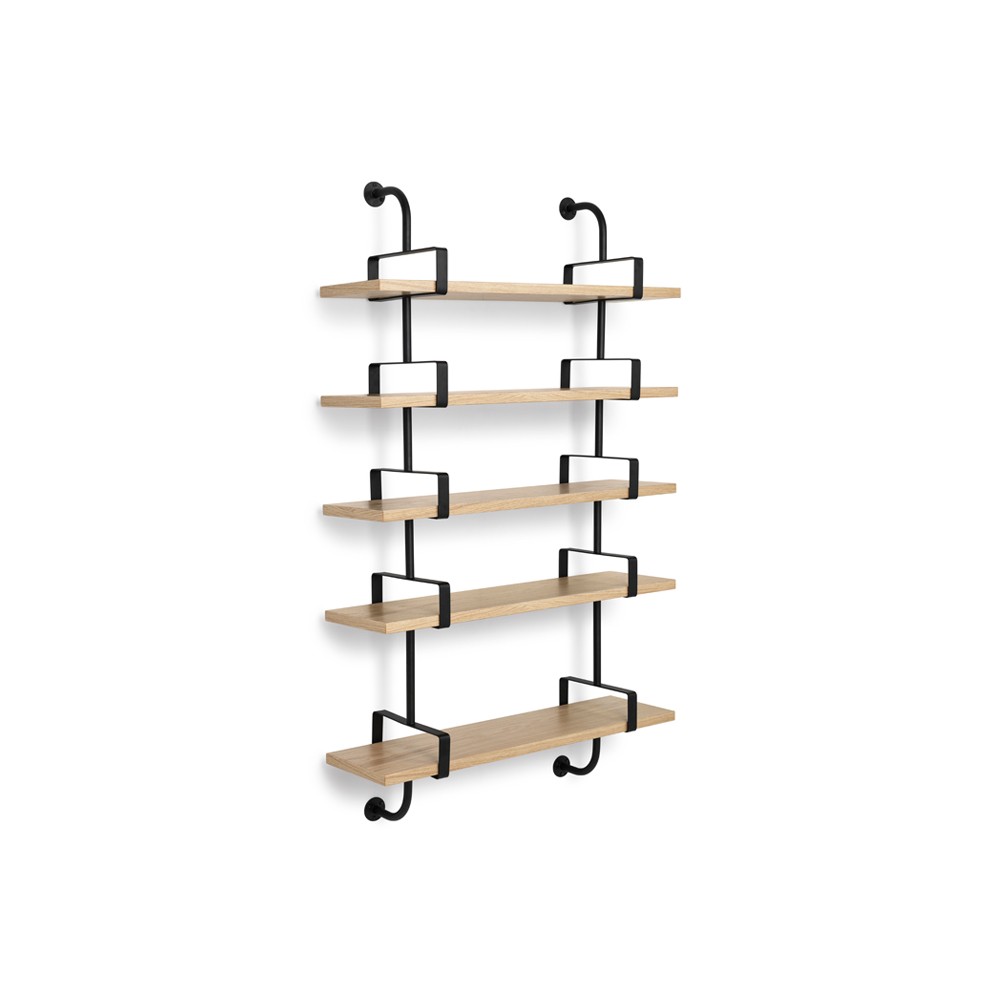 GUBI Étagère murale Demon 5 niveaux oak, 95 cm | Design Scandinave | Étagères & systèmes de rayonnage | Beige