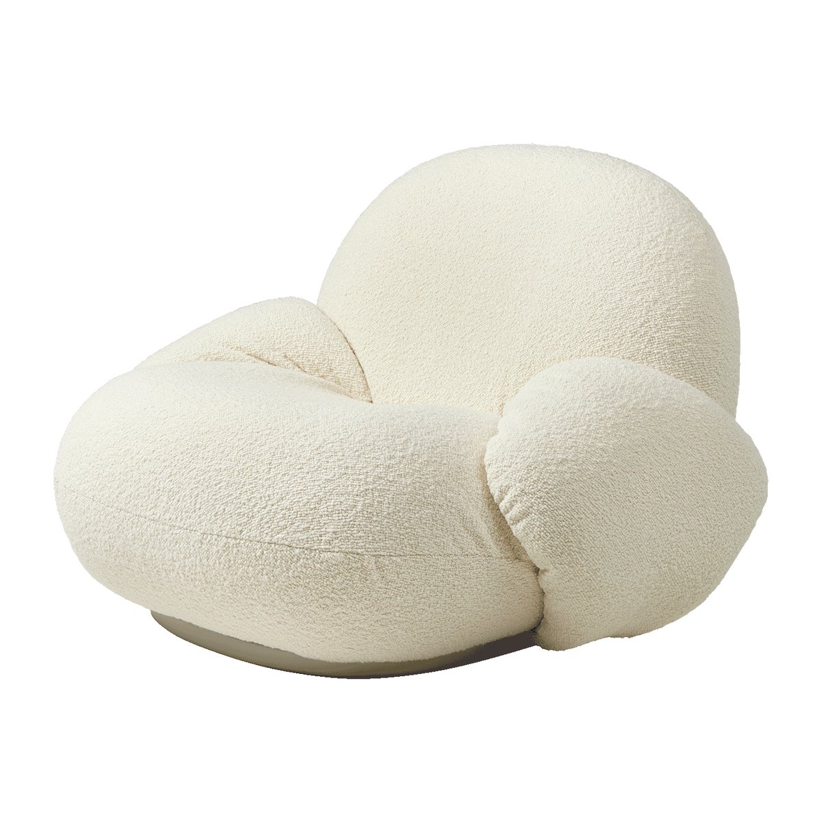GUBI Fauteuil lounge avec accoudoirs Pacha Karakorum 001-pearl gold