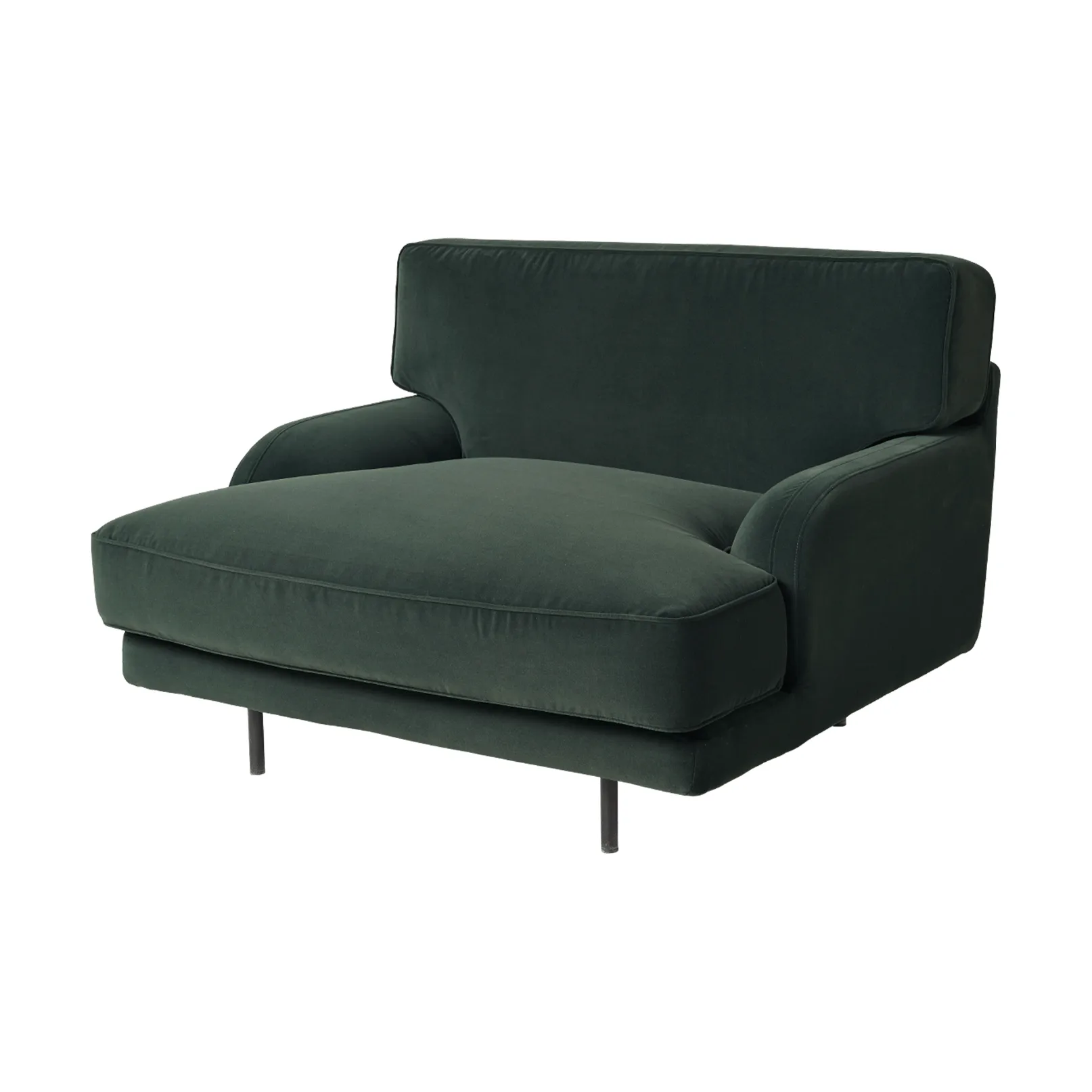 Fauteuil lounge Flaneur, Asator 0984-applique noir mat GUBI