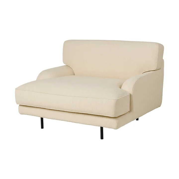 Fauteuil lounge Flaneur - Bouclé 001-noir mat - GUBI
