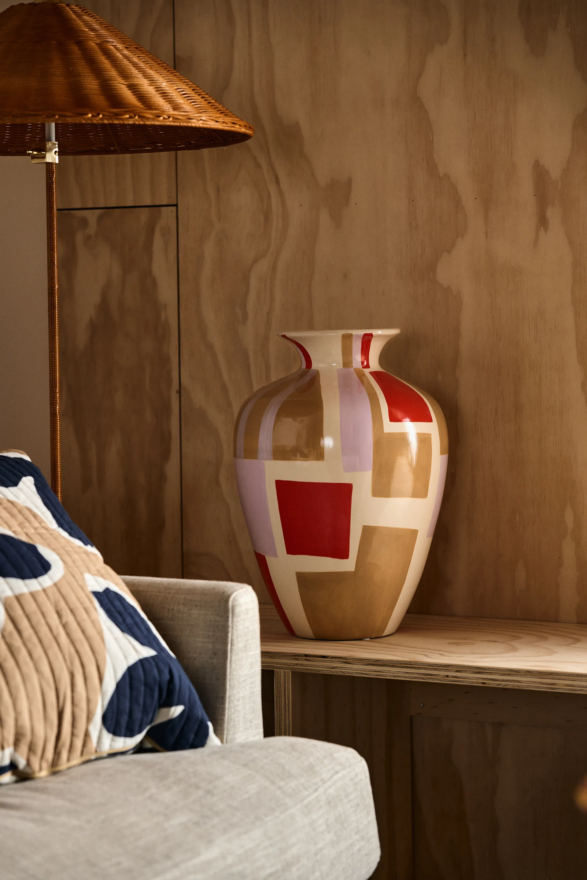 Lampadaire 9602, Laiton-osier de saule GUBI