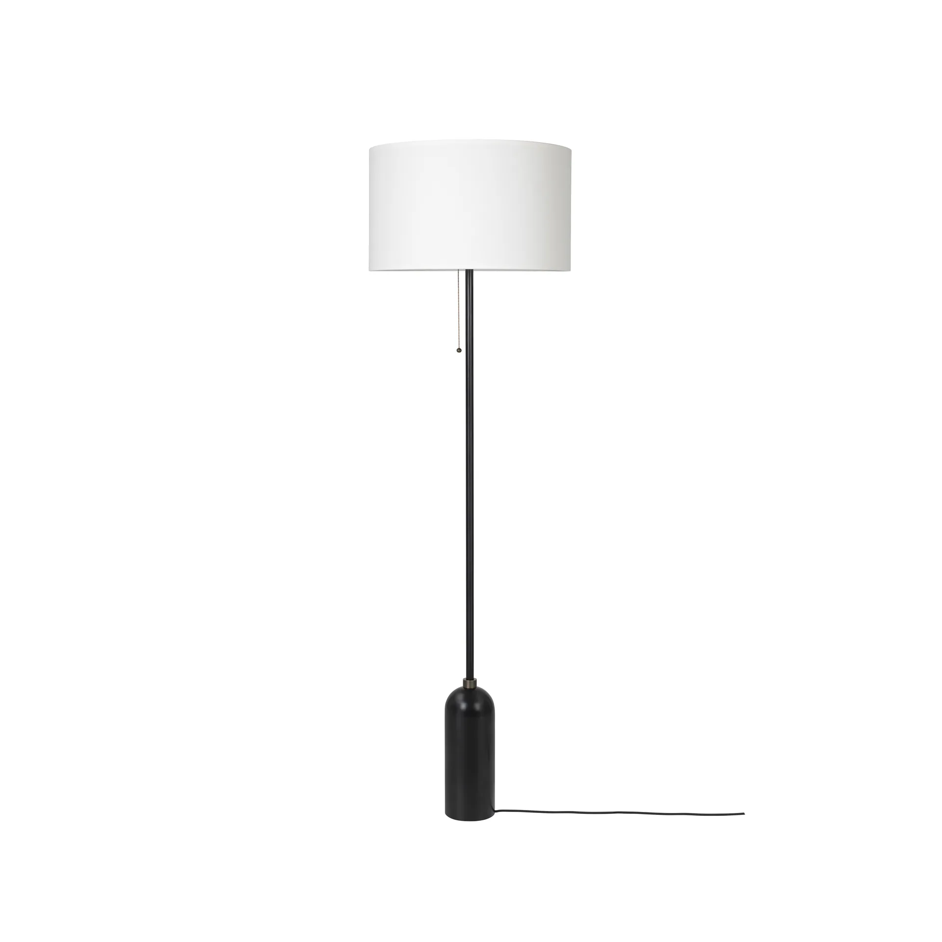 Lampadaire Gravity, acier noir/blanc GUBI