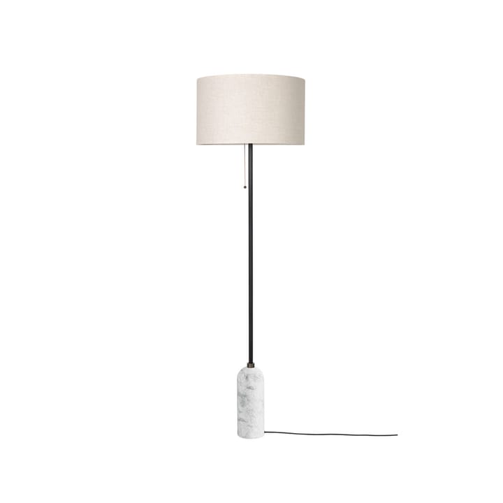 Lampadaire Gravity - marbre blanc/toile - GUBI