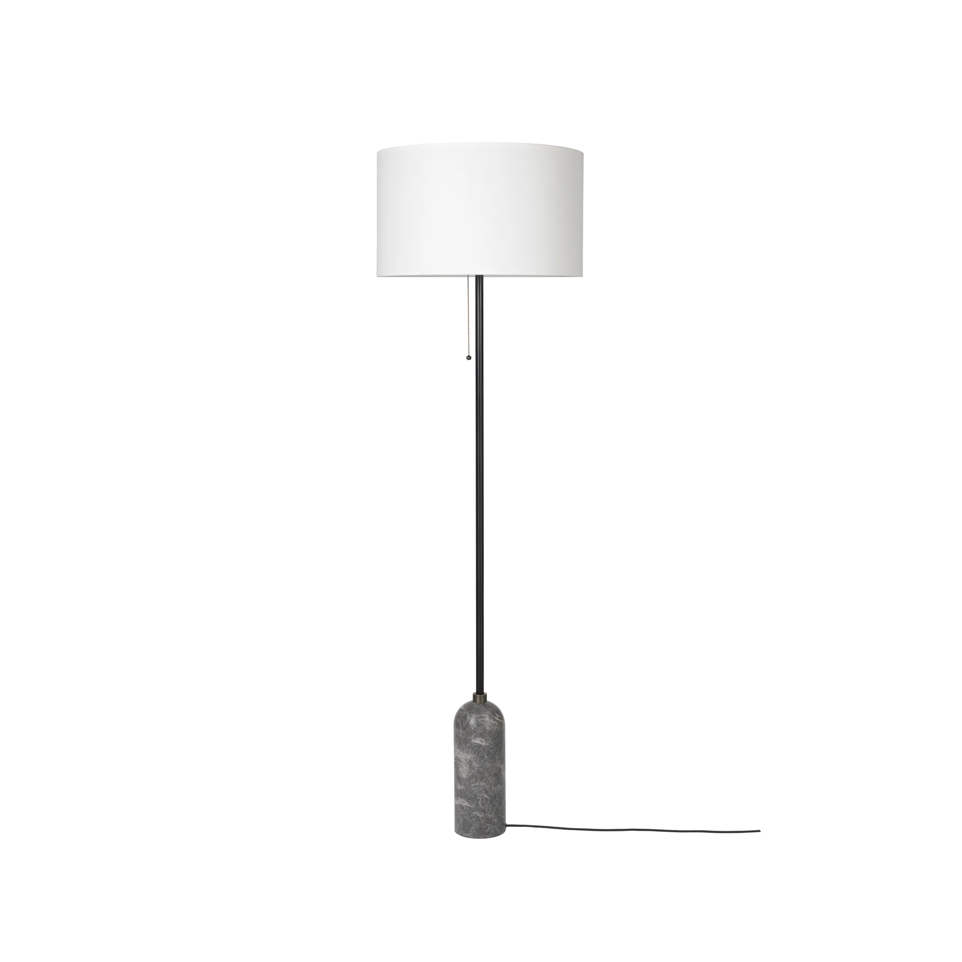 Lampadaire Gravity, marbre gris/blanc GUBI