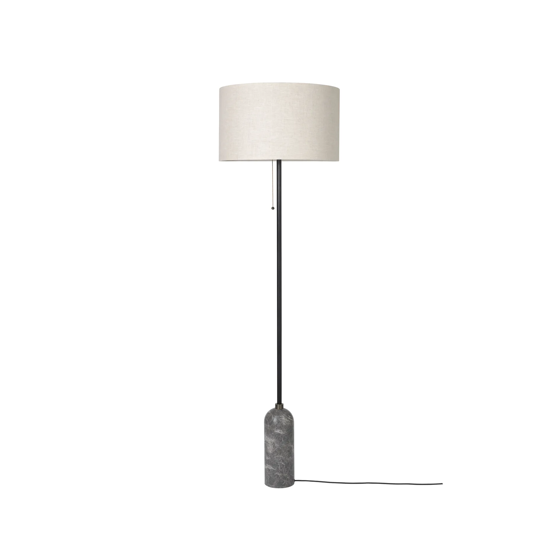 Lampadaire Gravity, marbre gris/toile GUBI