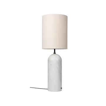 Lampadaire Gravity XL - marbre blanc/toile, high - GUBI