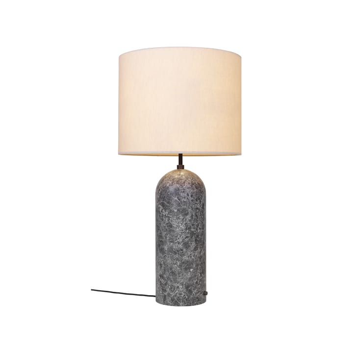 Lampadaire Gravity XL - marbre gris/toile, low - GUBI