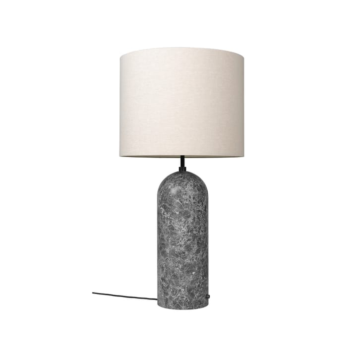 Lampadaire Gravity XL - marbre gris/toile, low - GUBI