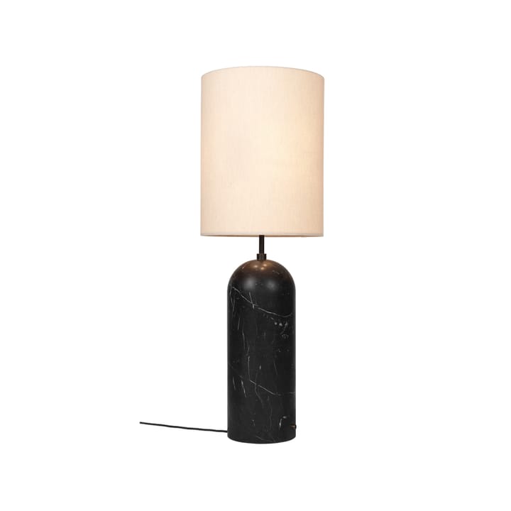 Lampadaire Gravity XL - marbre noir/toile, high - GUBI