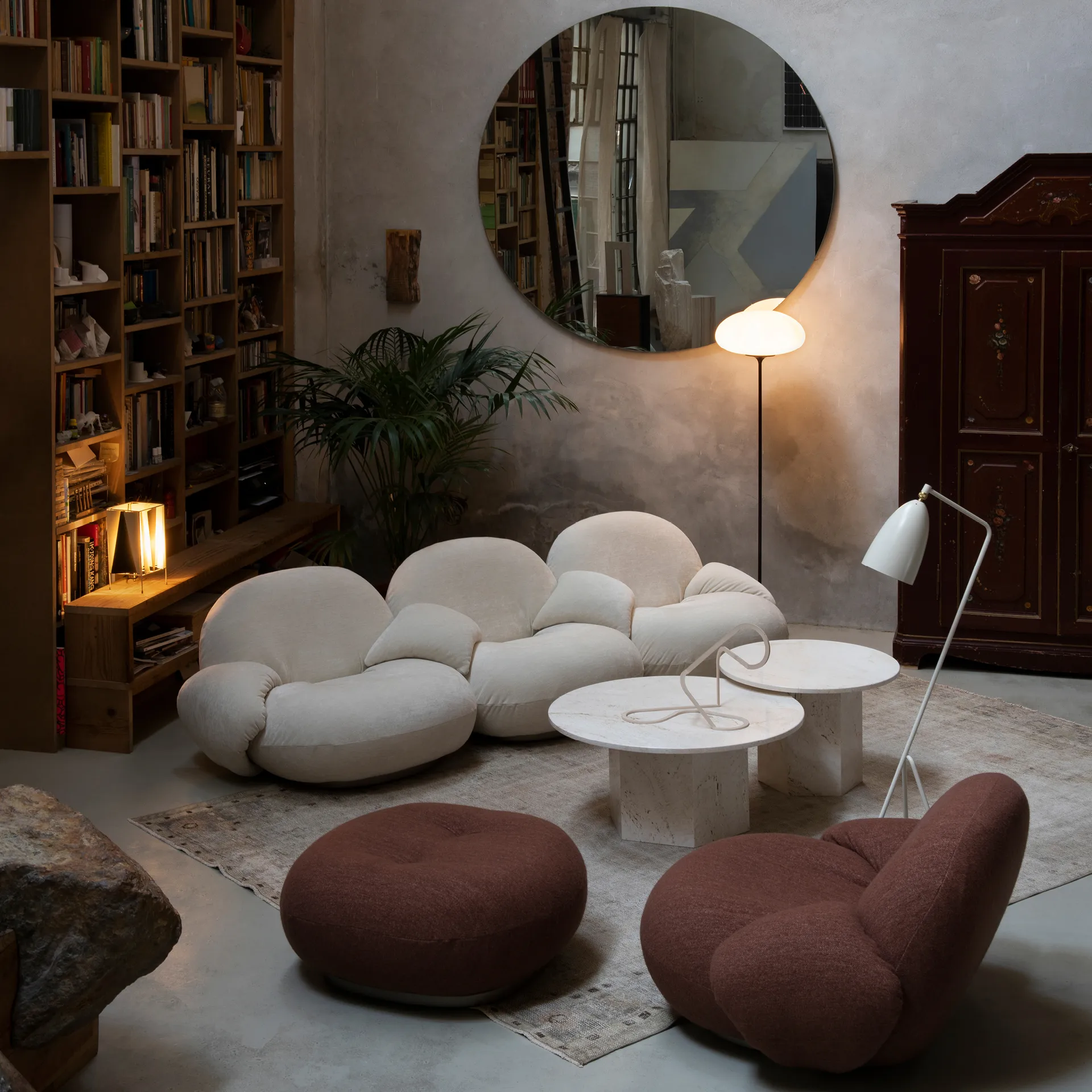 Lampadaire Stemlite 150 cm, Black Chrome GUBI