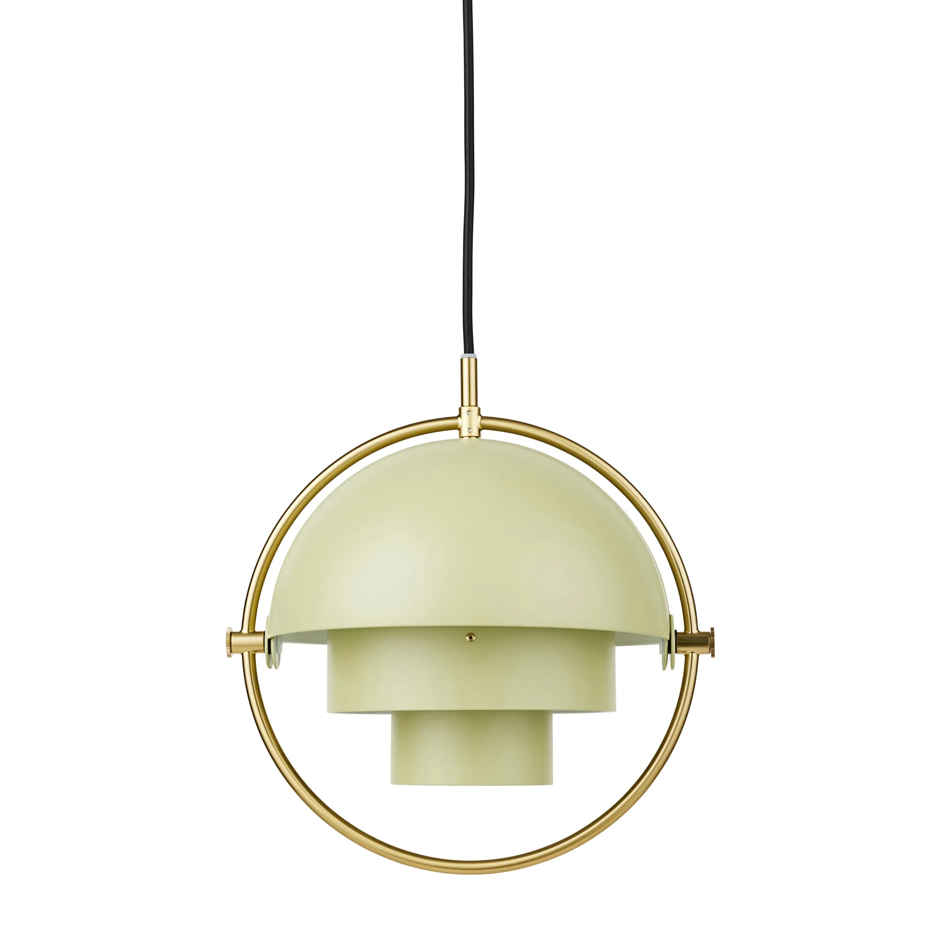 Lampe à suspension Multi-Lite small, Brass-desert sage GUBI