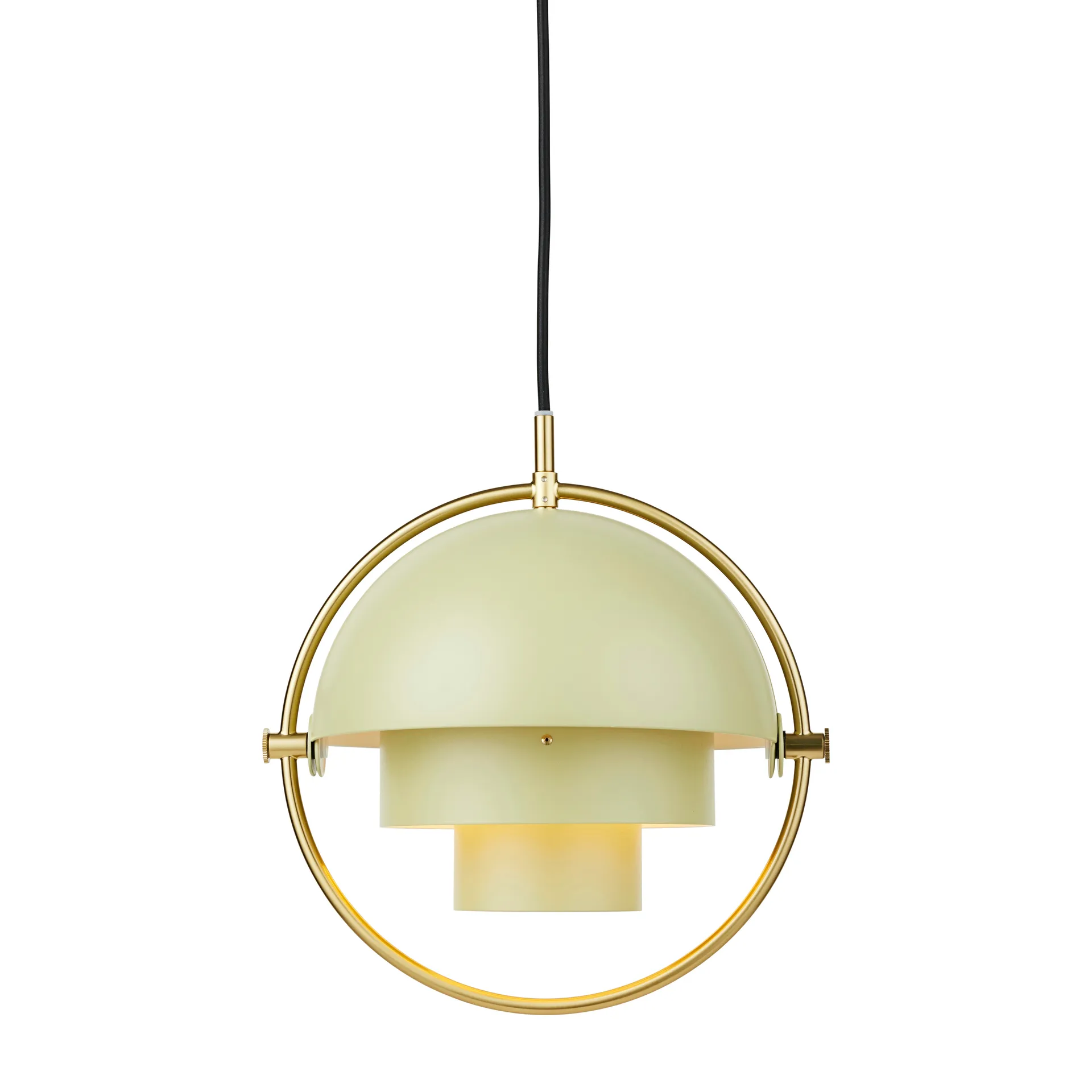 Lampe à suspension Multi-Lite small, Brass-desert sage GUBI