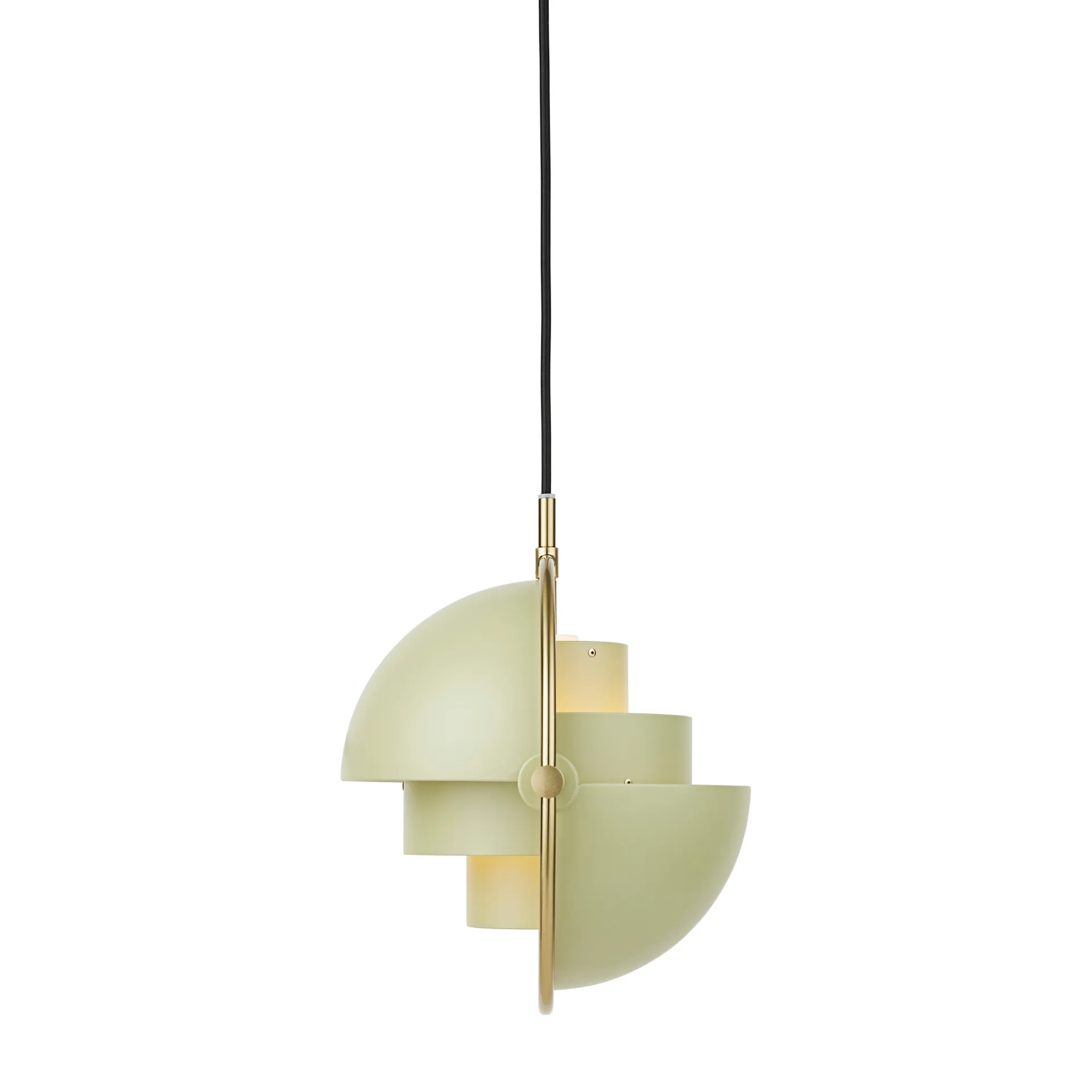 Lampe à suspension Multi-Lite small, Brass-desert sage GUBI