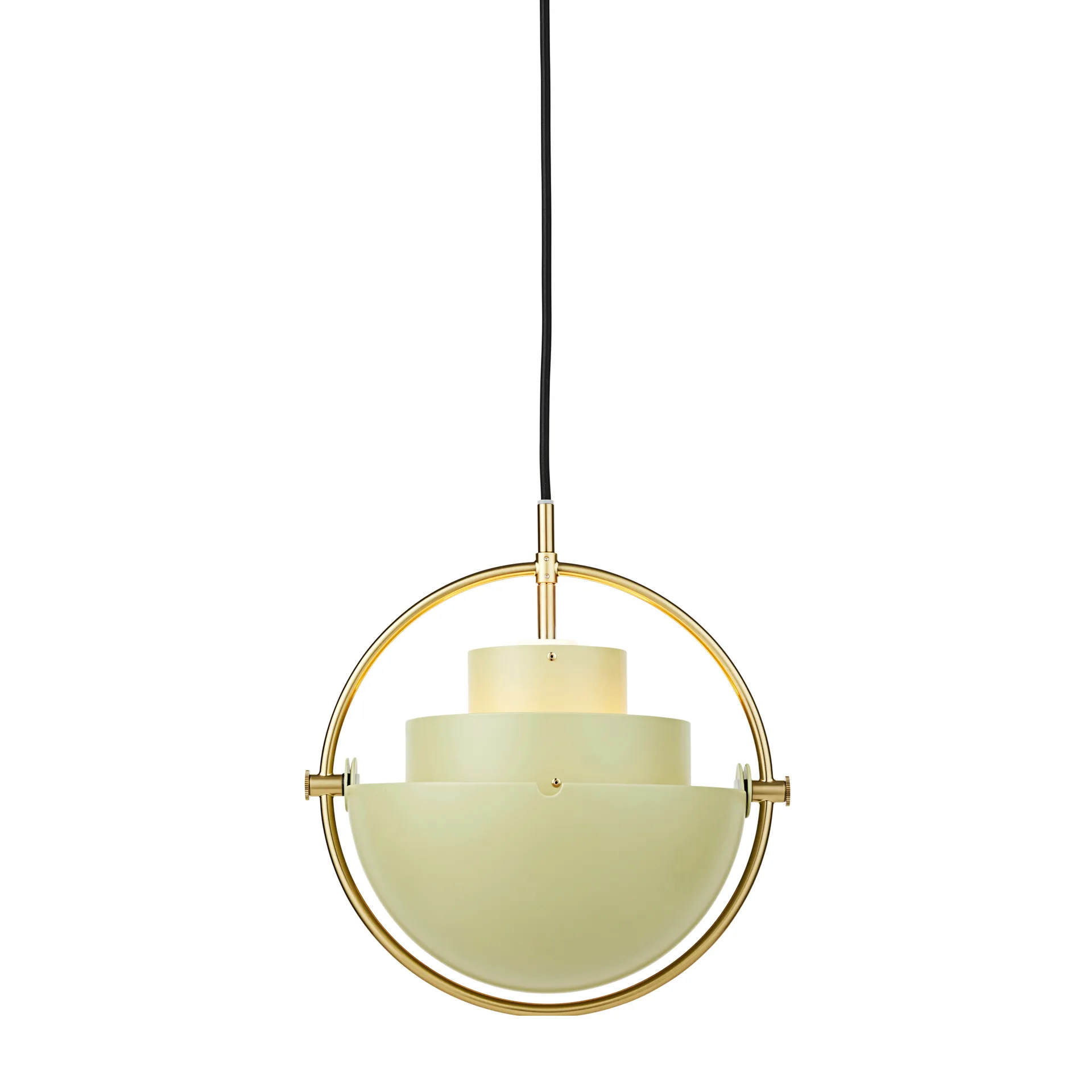 Lampe à suspension Multi-Lite small, Brass-desert sage GUBI