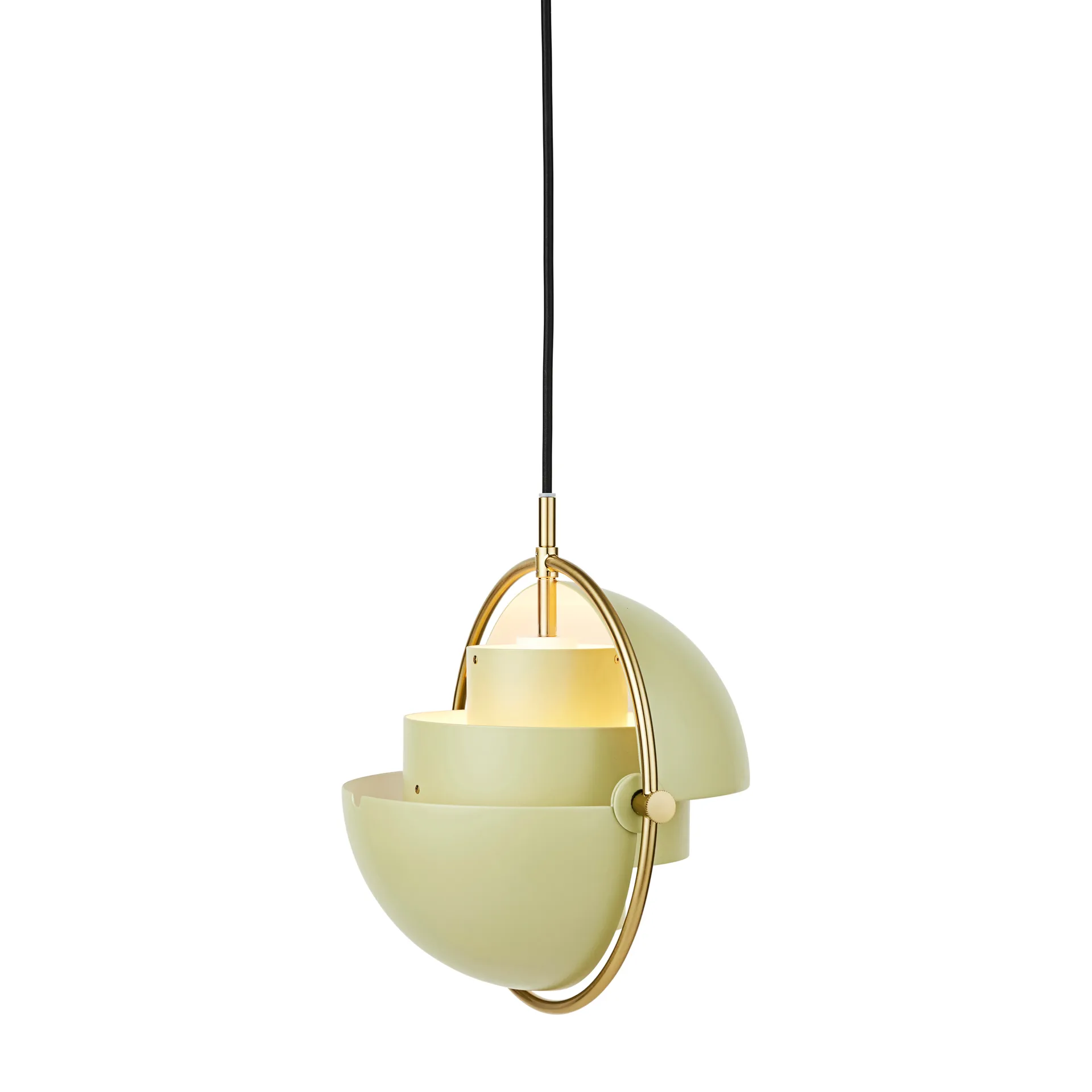 Lampe à suspension Multi-Lite small, Brass-desert sage GUBI