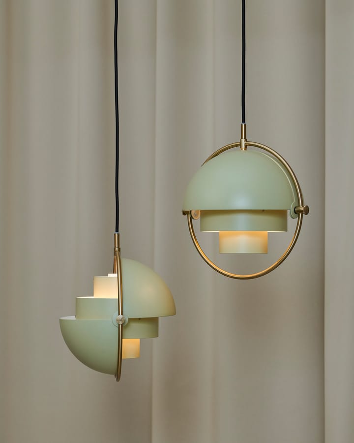 Lampe à suspension Multi-Lite small - Brass-desert sage - GUBI