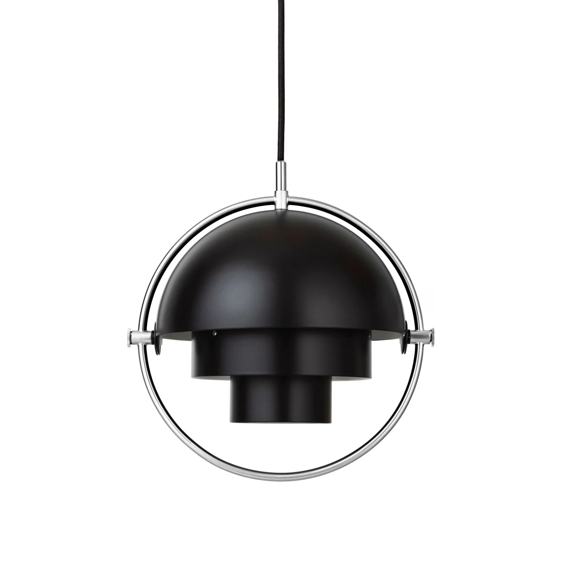 Lampe à suspension Multi-Lite small, Chrome-noir GUBI