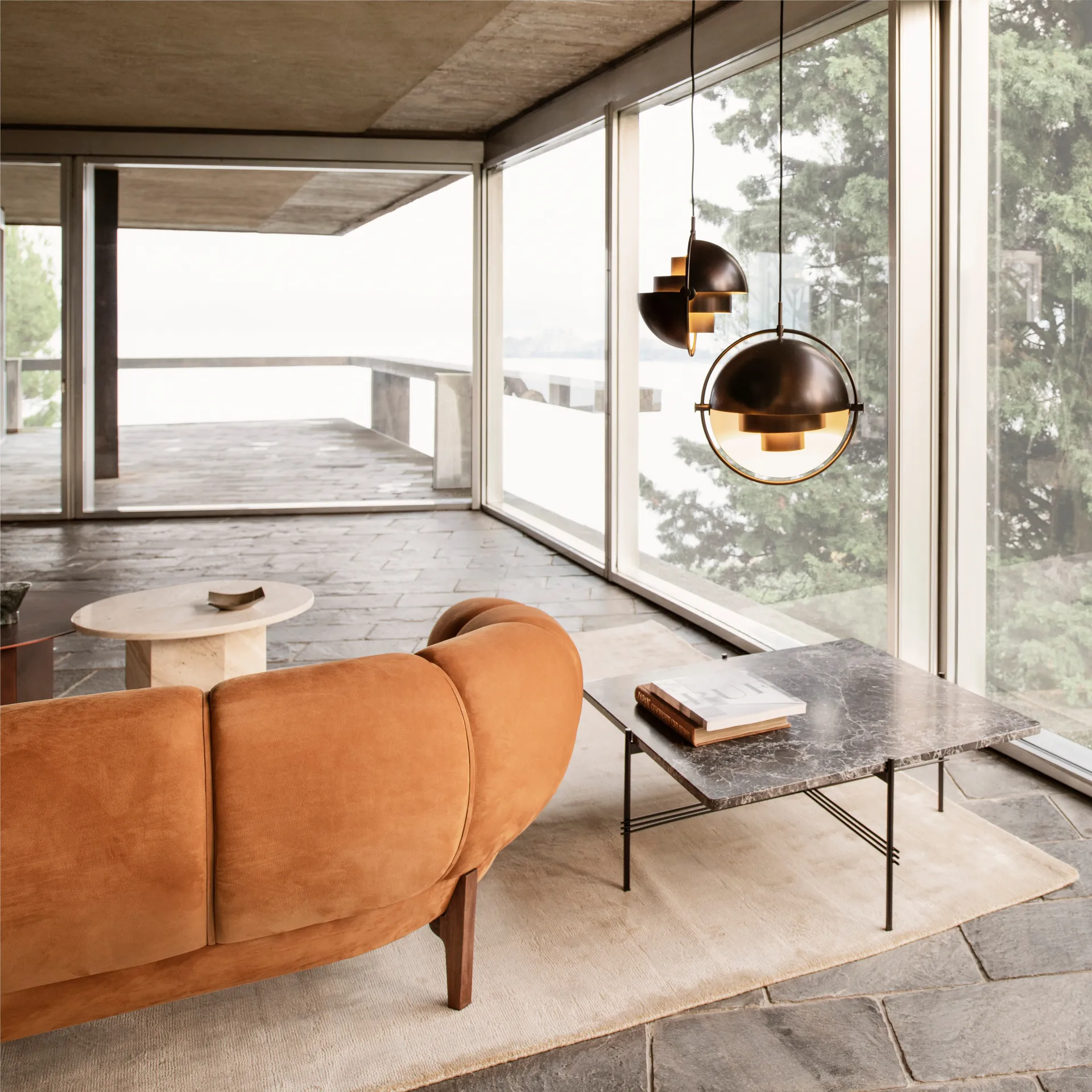 Lampe à suspension Multi-Lite small, Laiton antique GUBI