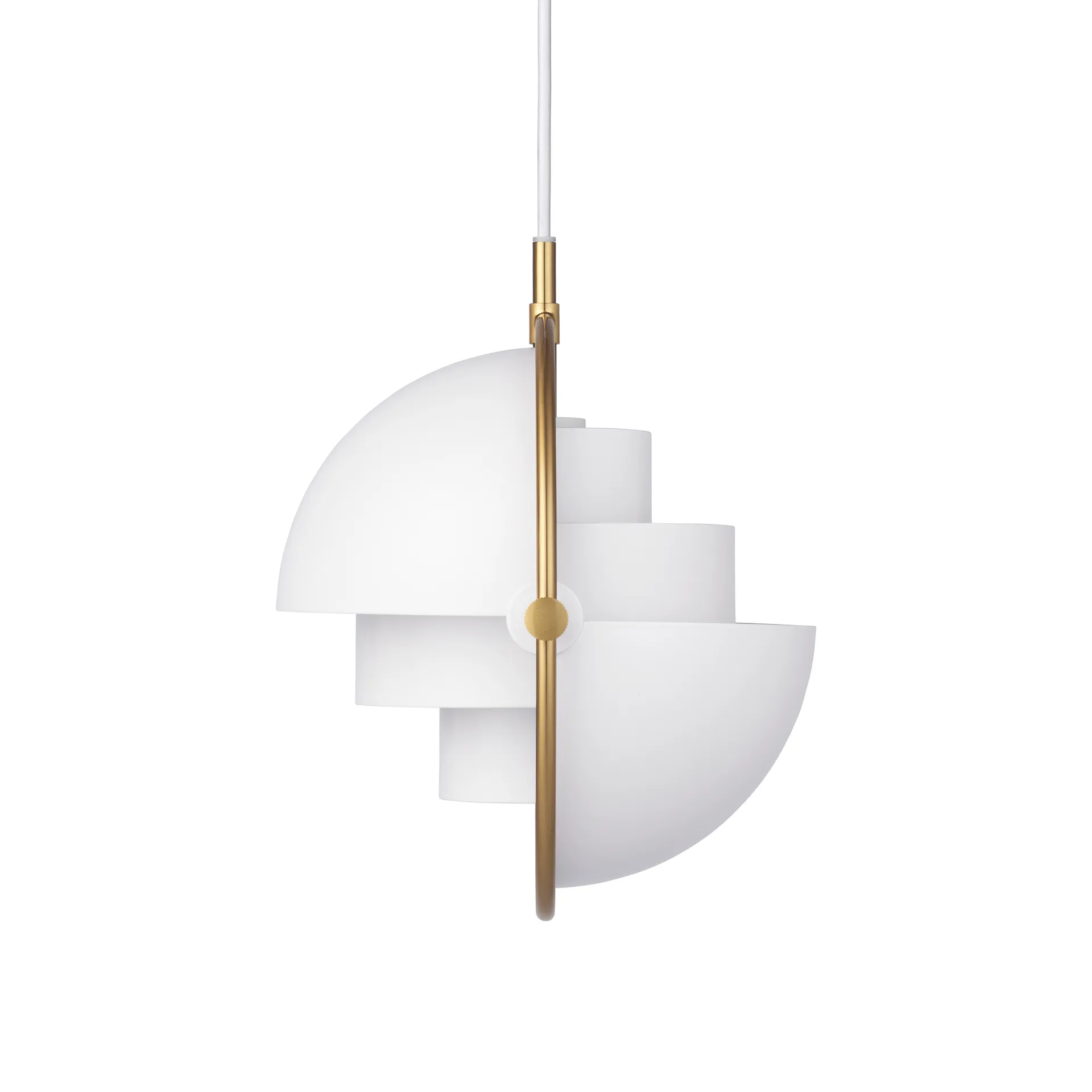 Lampe à suspension Multi-Lite small, Laiton-blanc GUBI