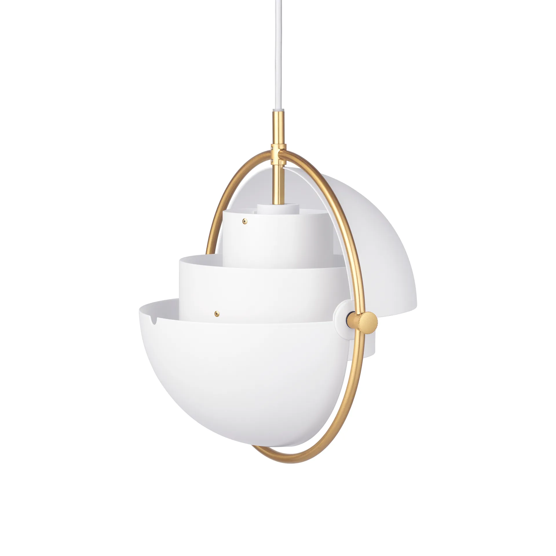 Lampe à suspension Multi-Lite small, Laiton-blanc GUBI