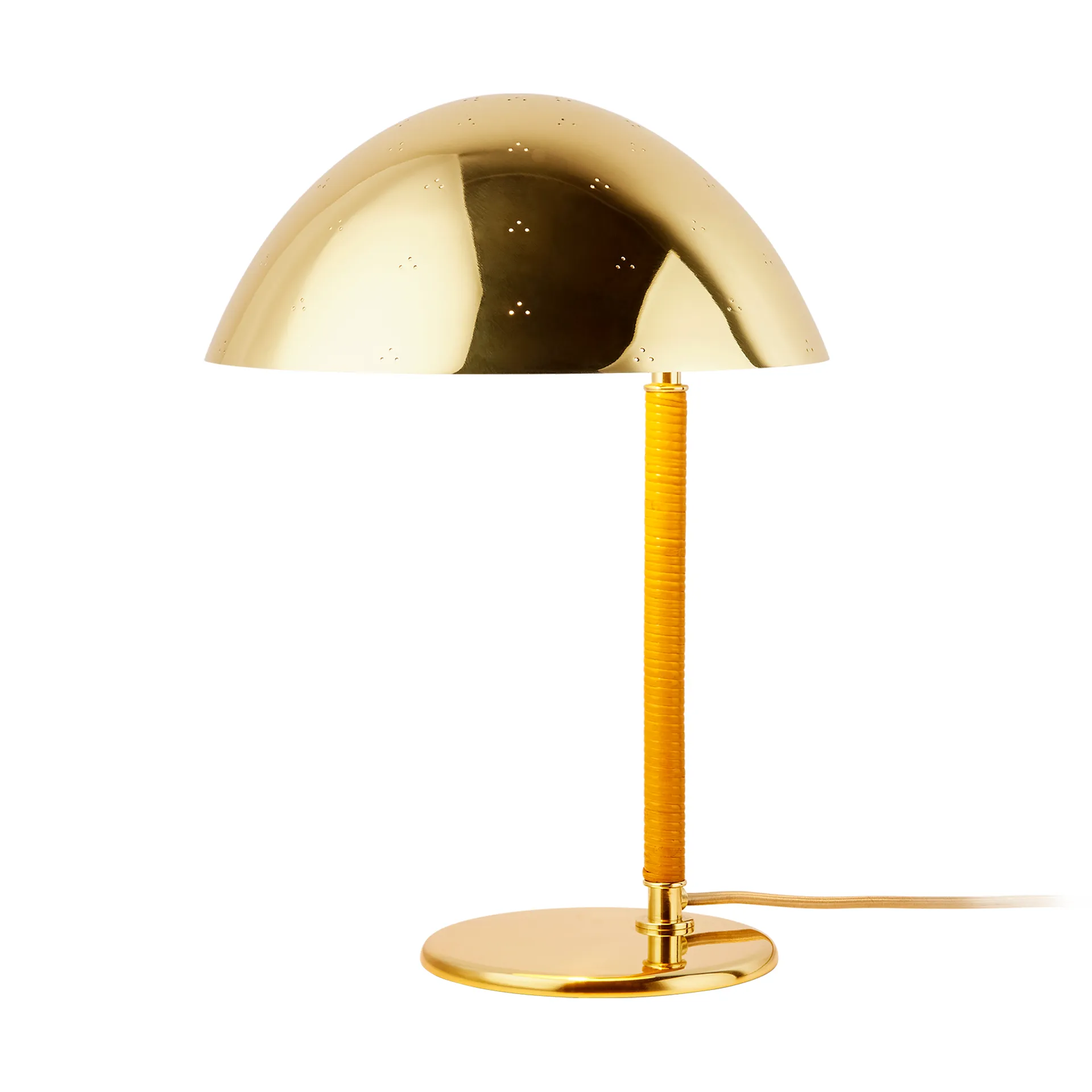 Lampe de table 9209, Laiton-rotin GUBI