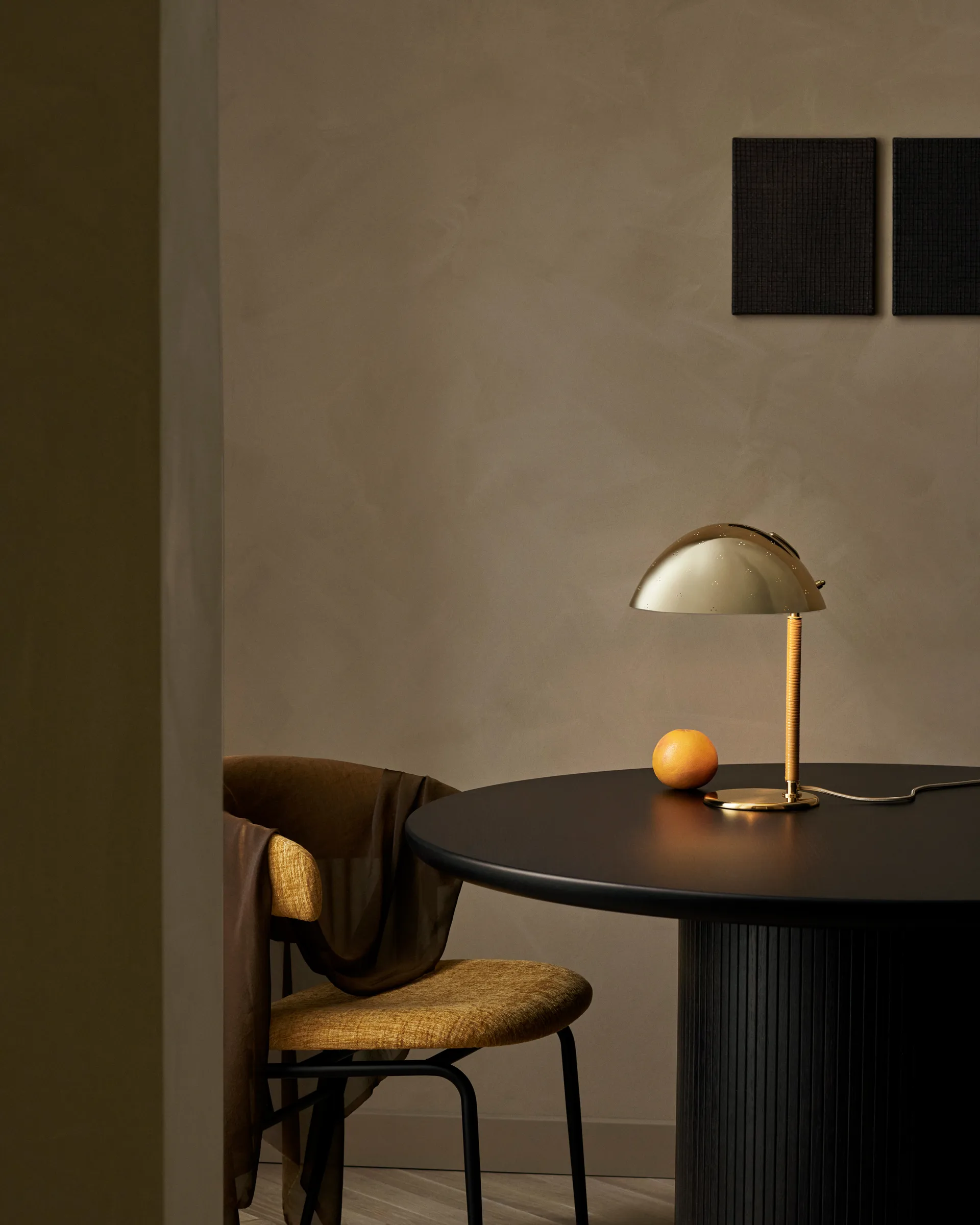 Lampe de table 9209, Laiton-rotin GUBI