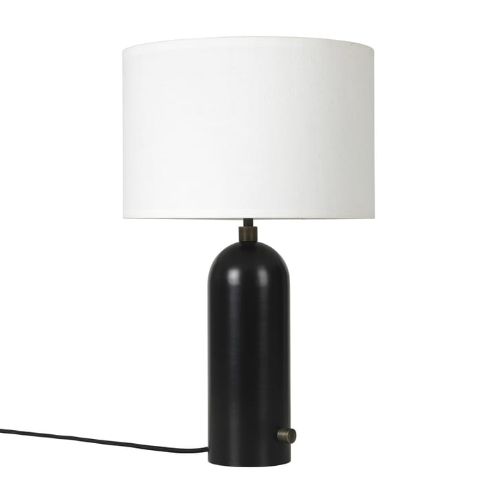 Lampe de table Grablancy S - blackend steel + abat-jour blanc - Gubi