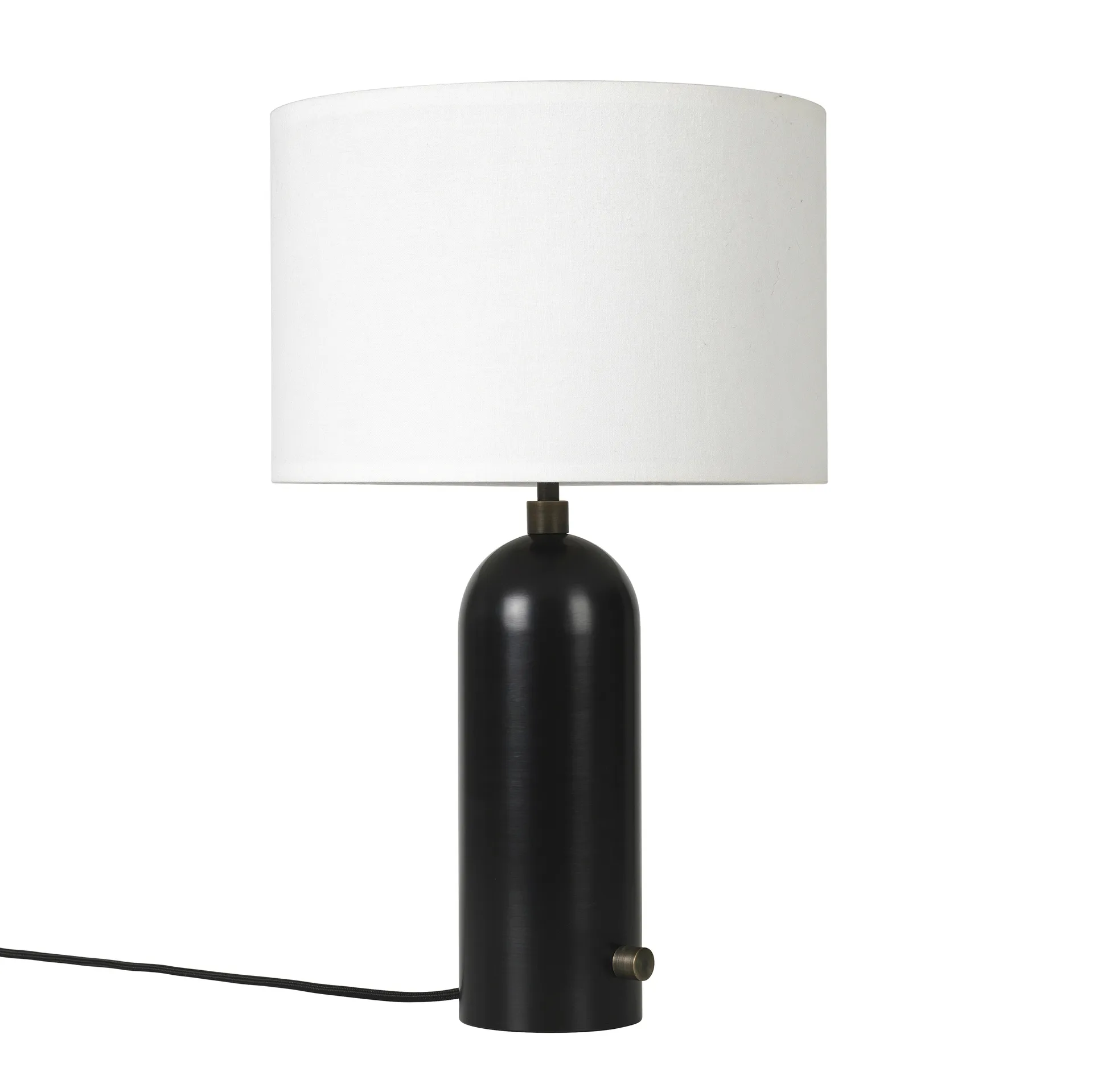 Lampe de table Grablancy S, blackend steel + abat-jour blanc GUBI