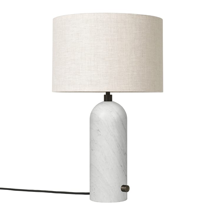 Lampe de table Grablancy S - Marbre blanc-toile - Gubi