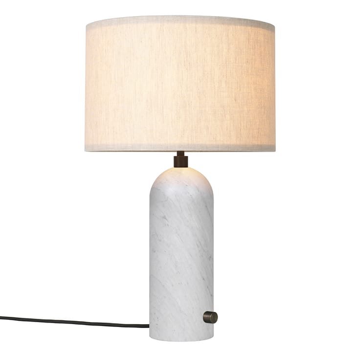 Lampe de table Grablancy S - Marbre blanc-toile - GUBI