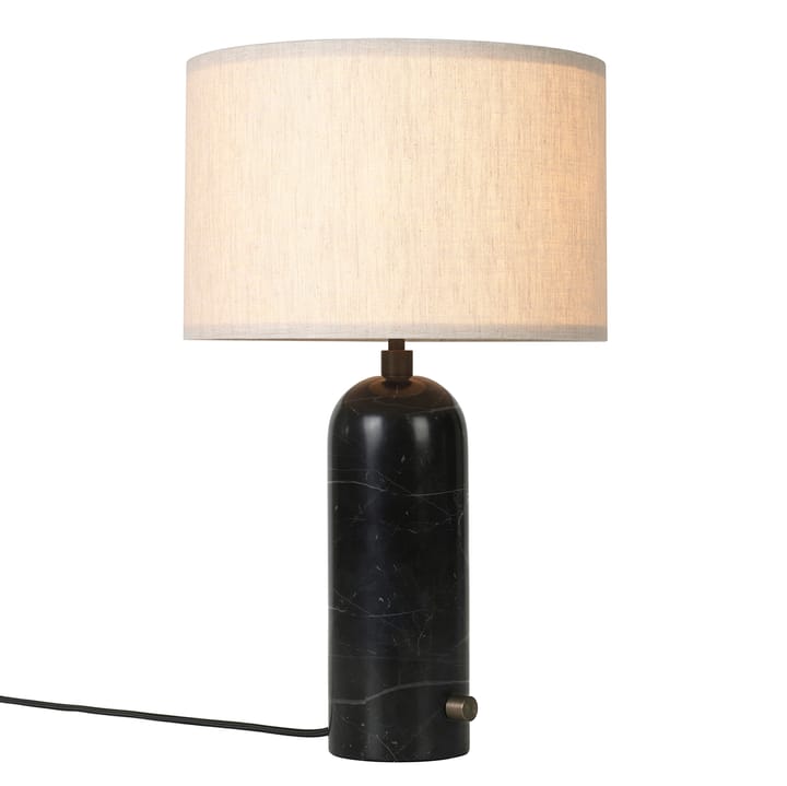Lampe de table Grablancy S - Marbre noir-toile - GUBI