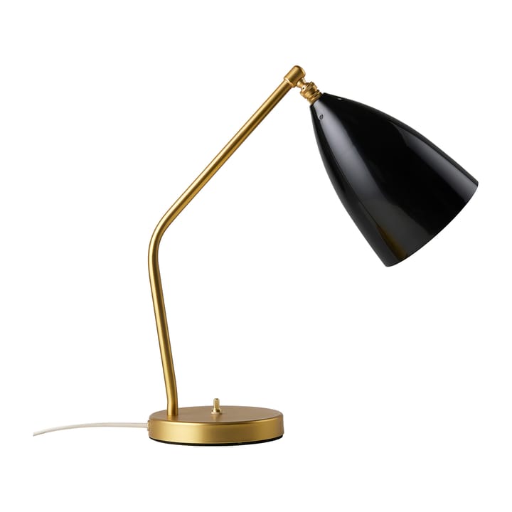 Lampe de table Gräshoppa brillante - Noir-laiton - GUBI