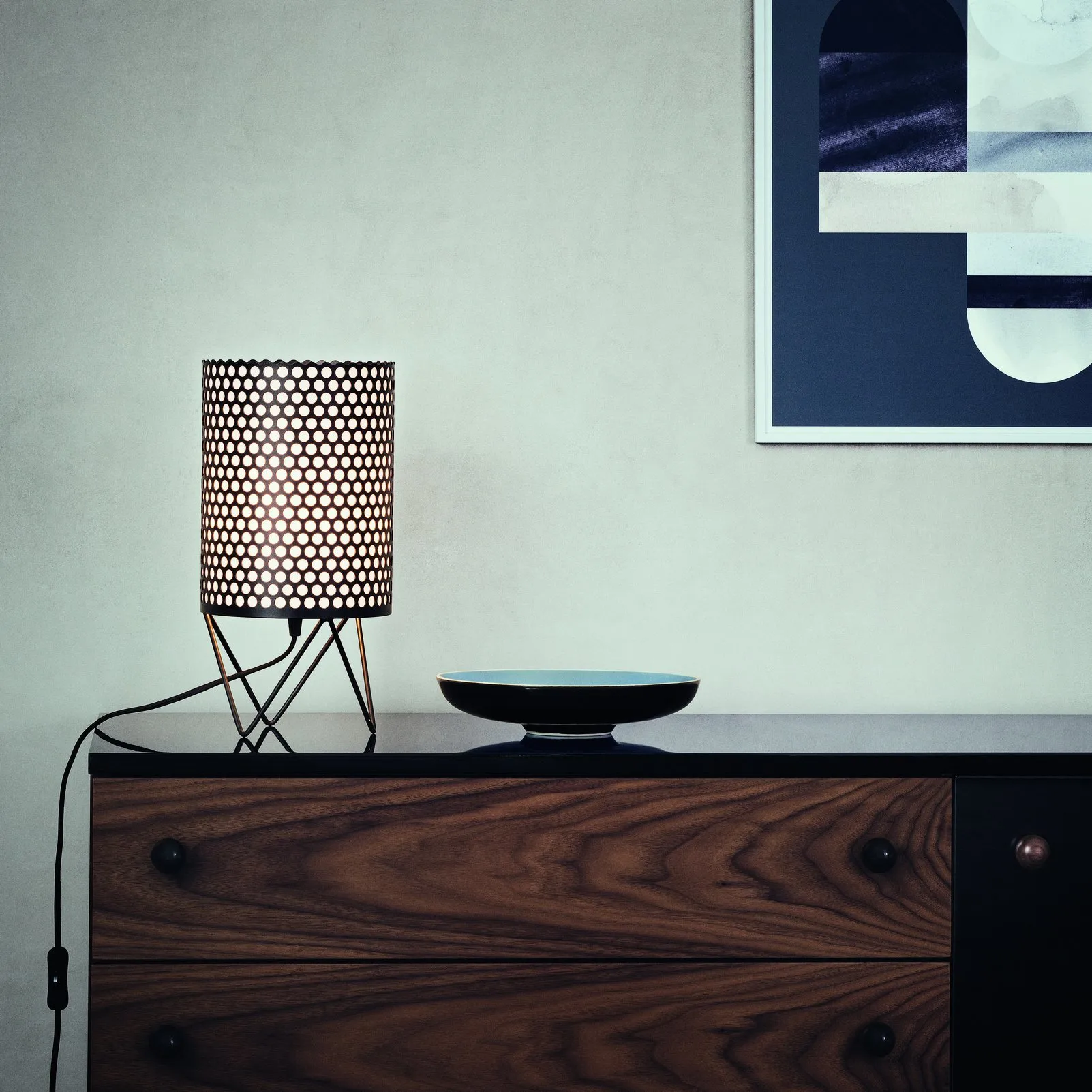 Lampe de table PD4 Pedrera ABC, noir GUBI